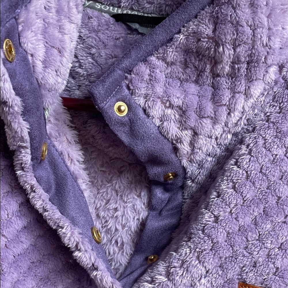Simply Southern Lavender Teddy Jacket with Pockets - Picture 7 of 9